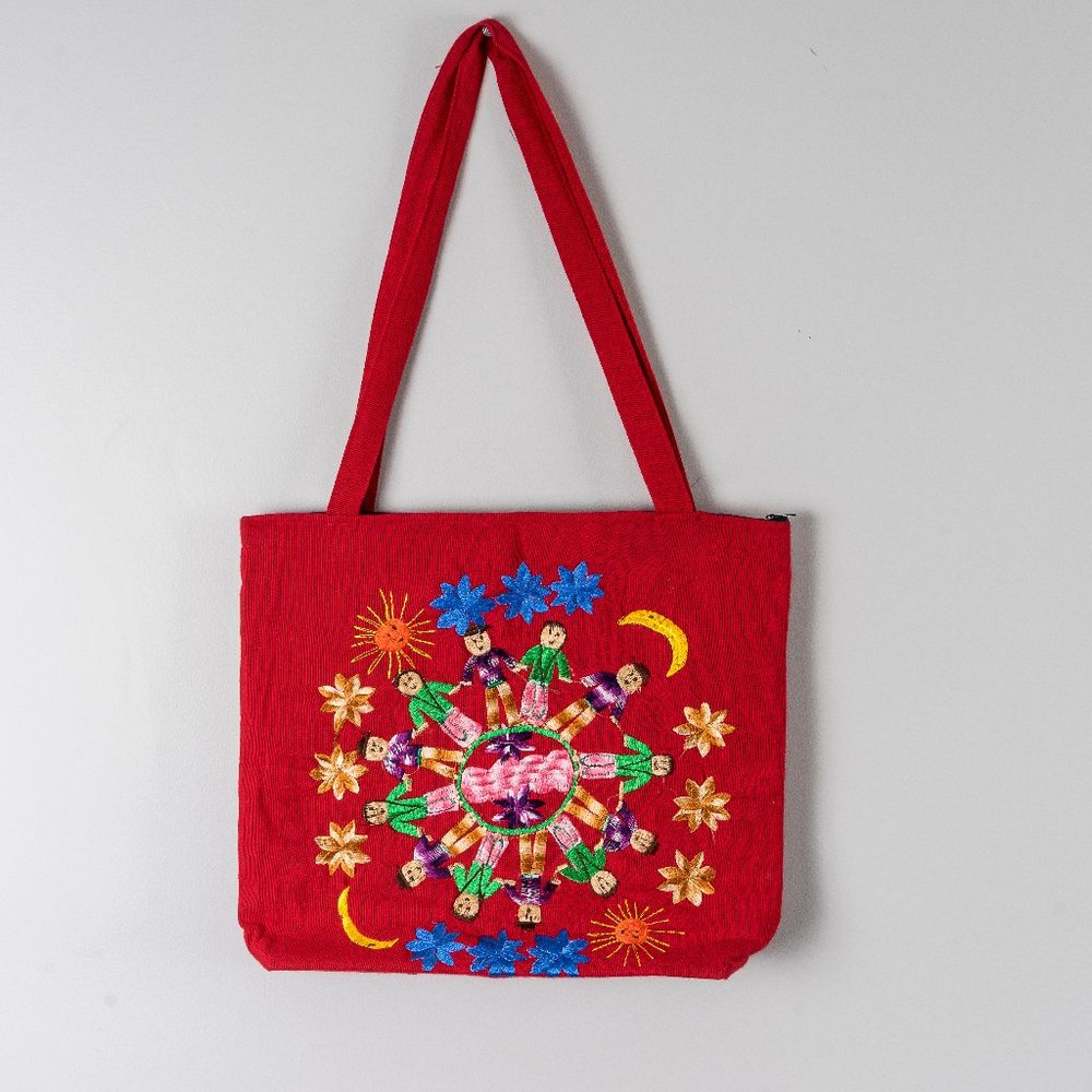 NWOT embroidered kids of the world bag